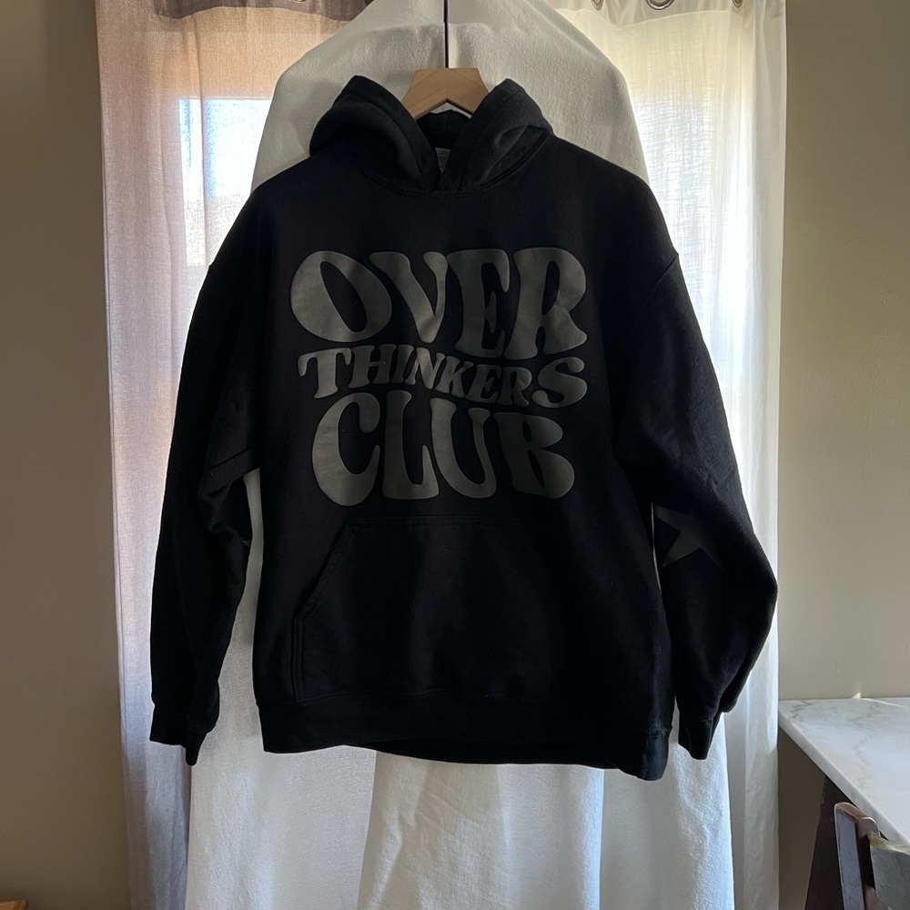 Black Overthinkers Club Hoodie
